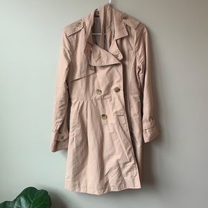 Blush rain coat